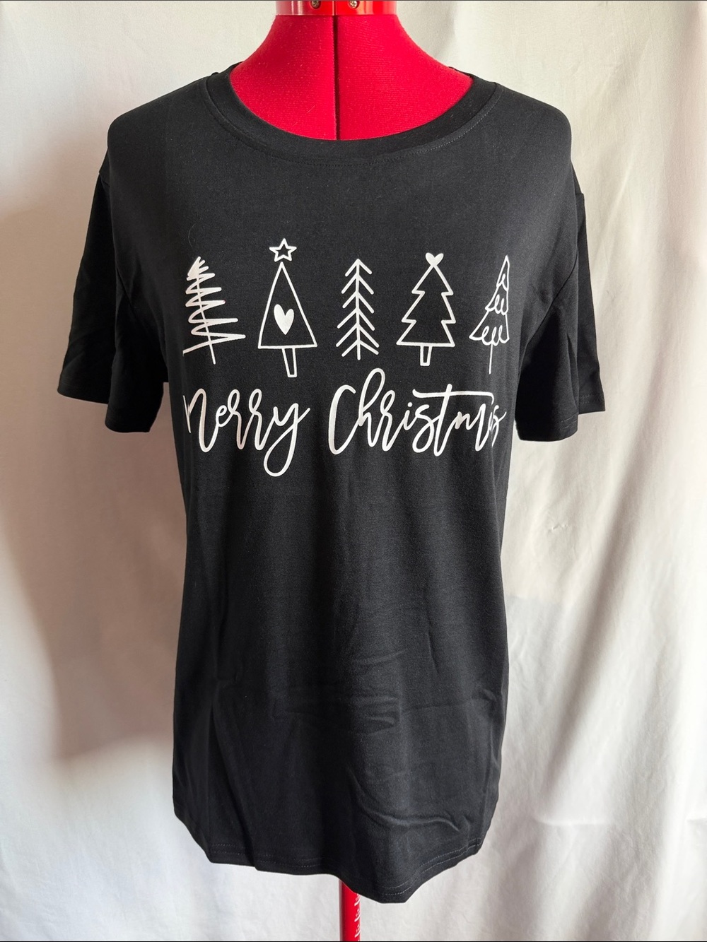 Merry Christmas Black Graphic Tee